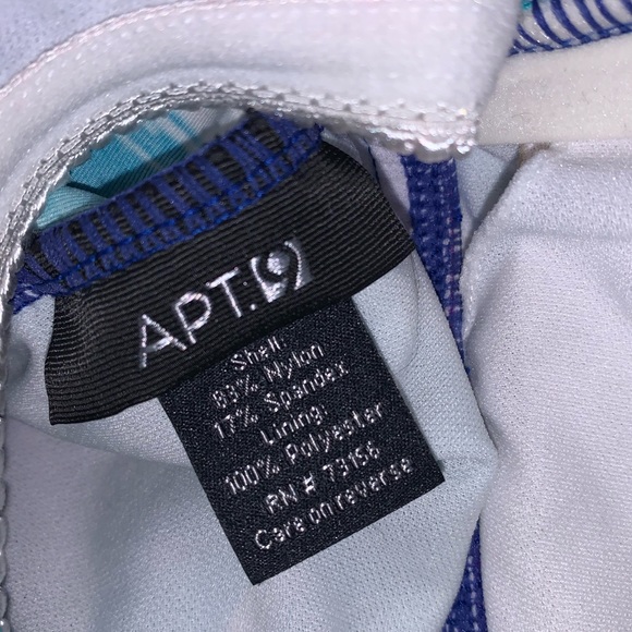 Apt 9 Nylon Green & Purple Swimsuit size 10 - Picture 12 of 13